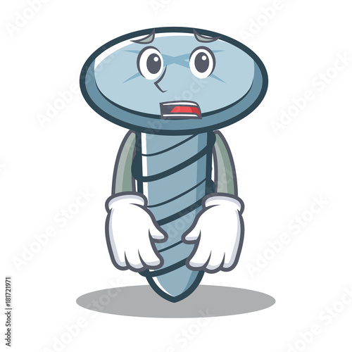 Afraid screw character cartoon style