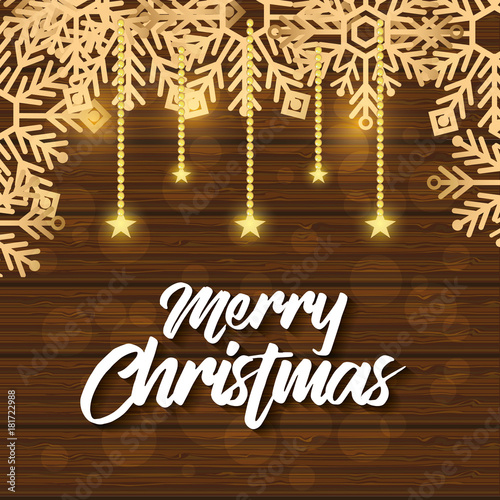 bright merry christmas card vector illustration design