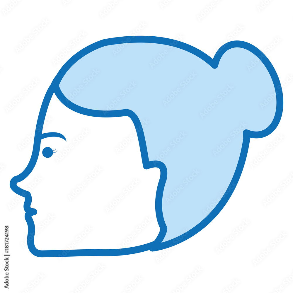 head profile woman avatar character vector illustration design head profile woman avatar character vector illustration design