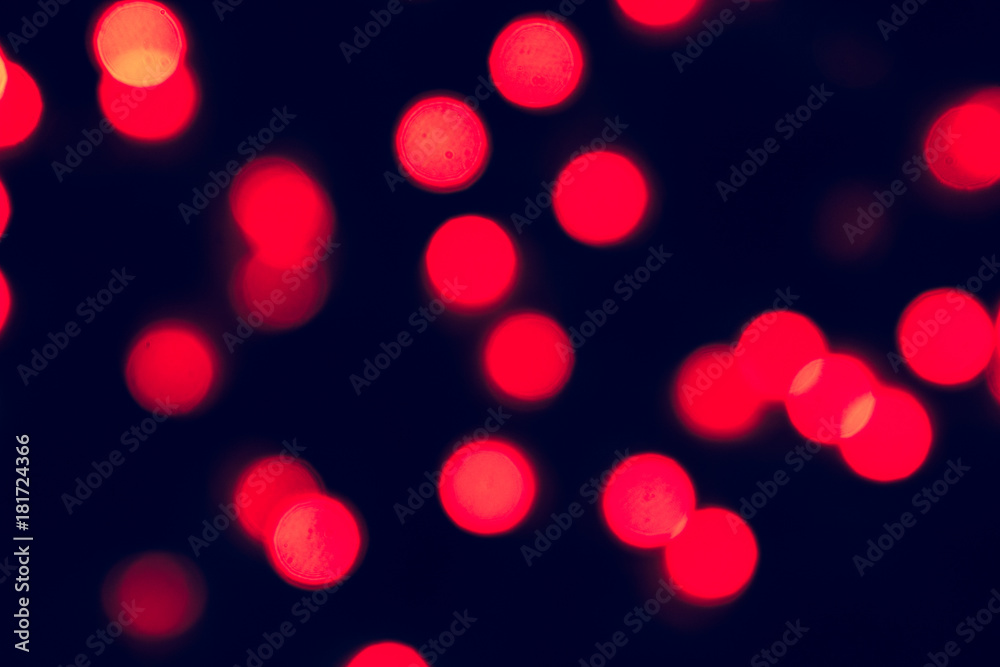 Red bokeh Christmas lights
