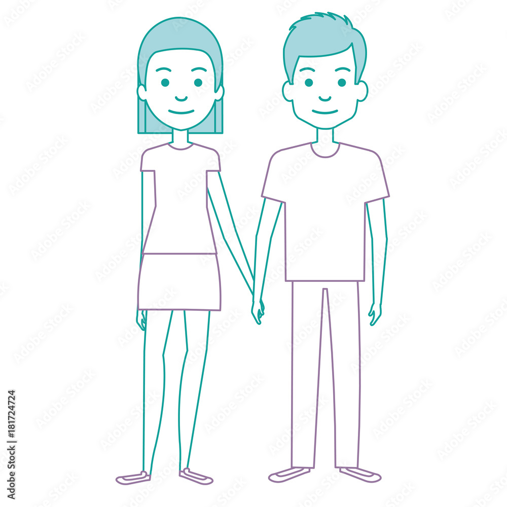 lovers couple avatars characters vector illustration design lovers couple avatars characters vector illustration design