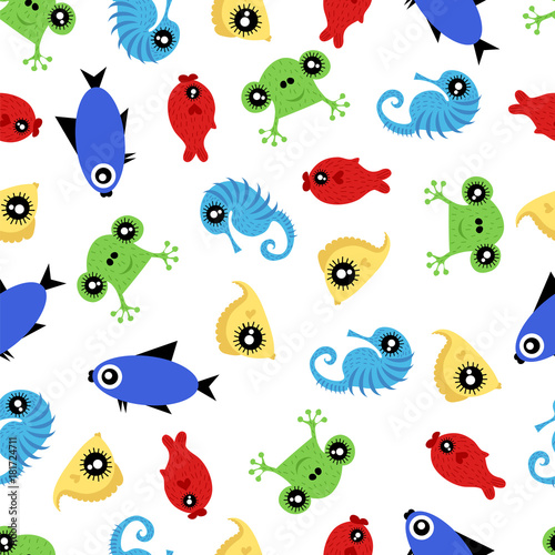 fish. seamless pattern