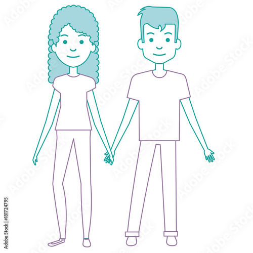 lovers couple avatars characters vector illustration design © Gstudio