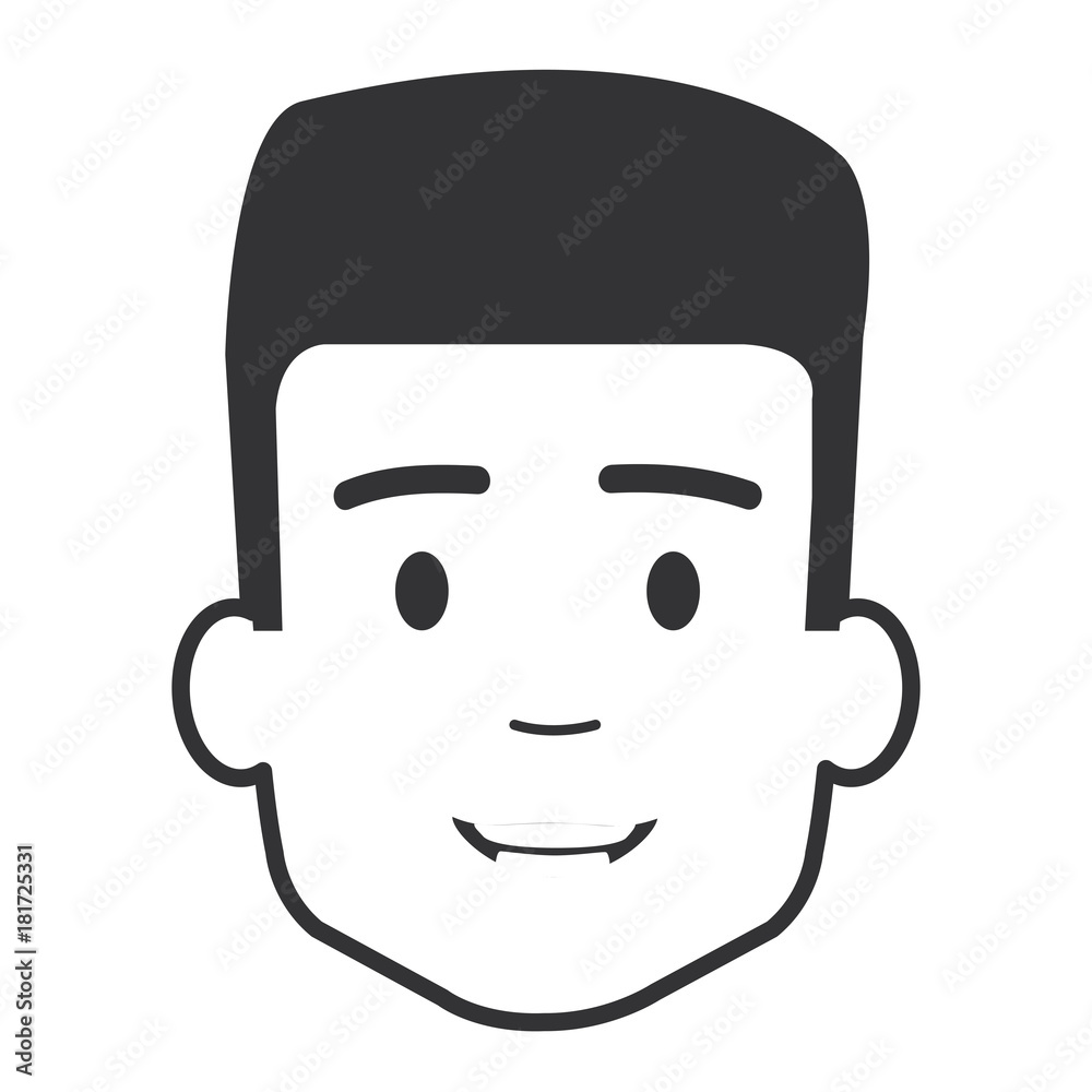 young man head avatar character vector illustration design young man head avatar character vector illustration design