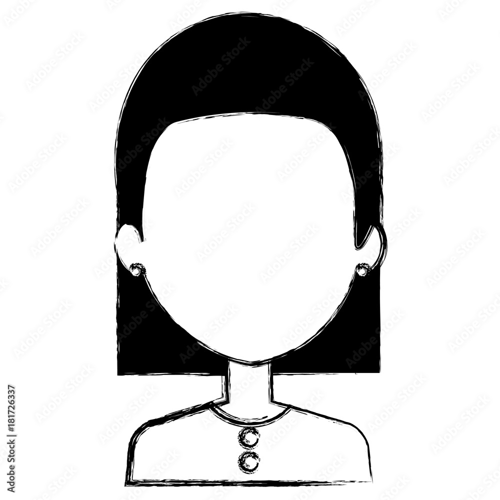 beautiful woman avatar character vector illustration design