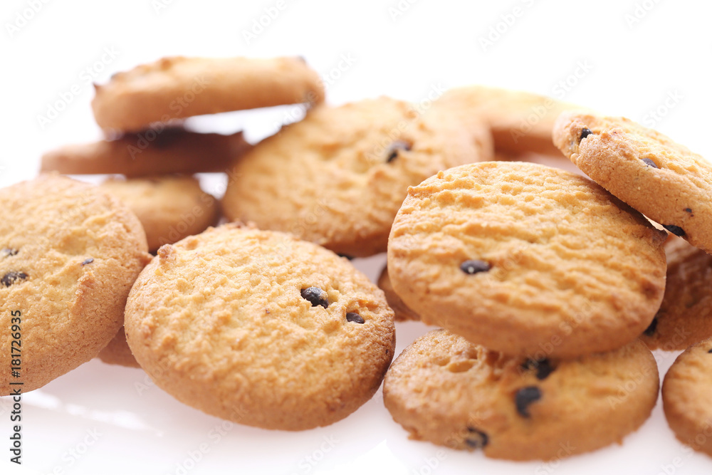 Chocolate chip cookie isolated in white background Chocolate chip cookie isolated in white background