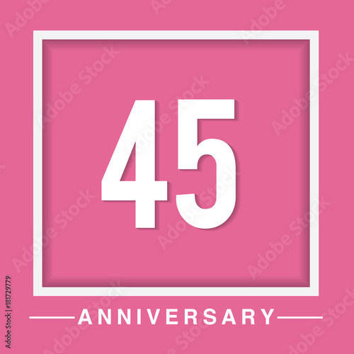 45 anniversary template design