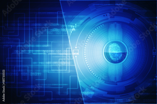 Fingerprint Scanning Technology Concept 2d Illustration