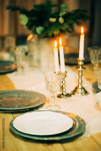 Beautiful Christmas table setting