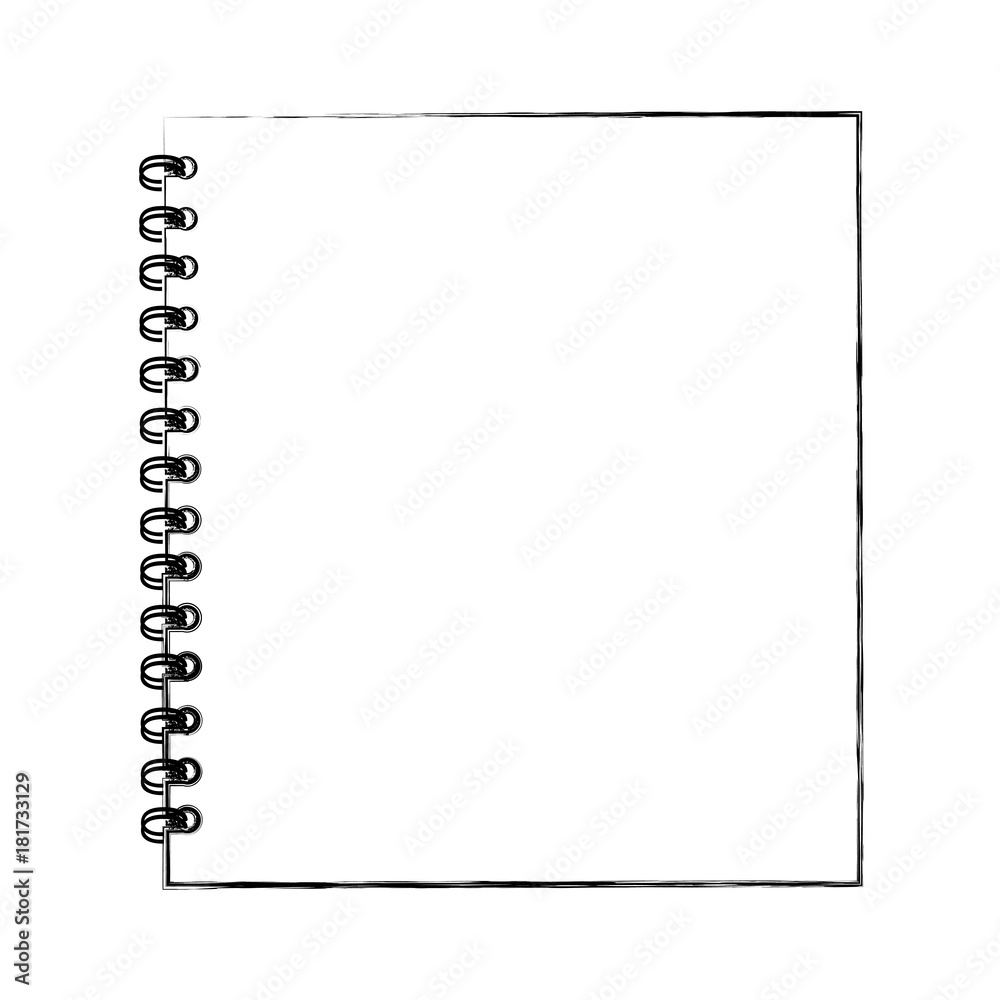 sketch draw open notebook cartoon vector graphic design Stock Vector |  Adobe Stock