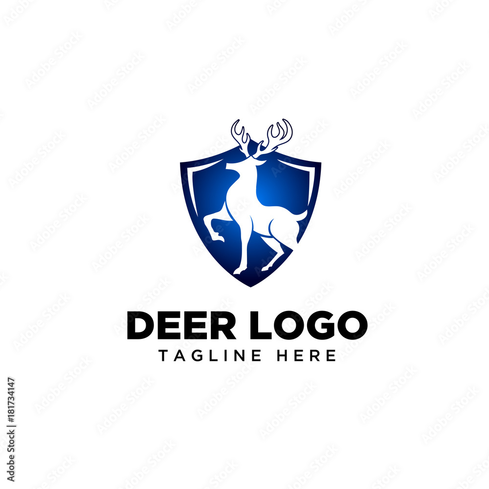 Naklejka premium Shield Stand elegant deer