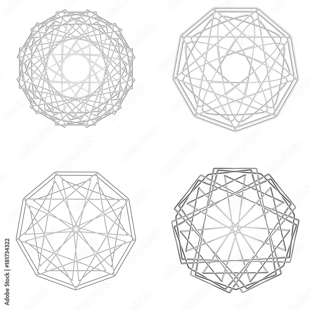 Holiday patterns of stars of snowflakes and flowers for gifts