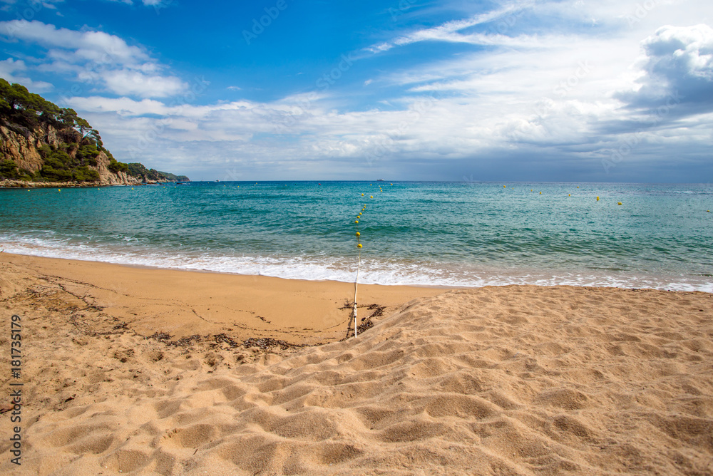 the beach St.Cristina in Lloret de Mar, Spain the beach St.Cristina in Lloret de Mar, Spain