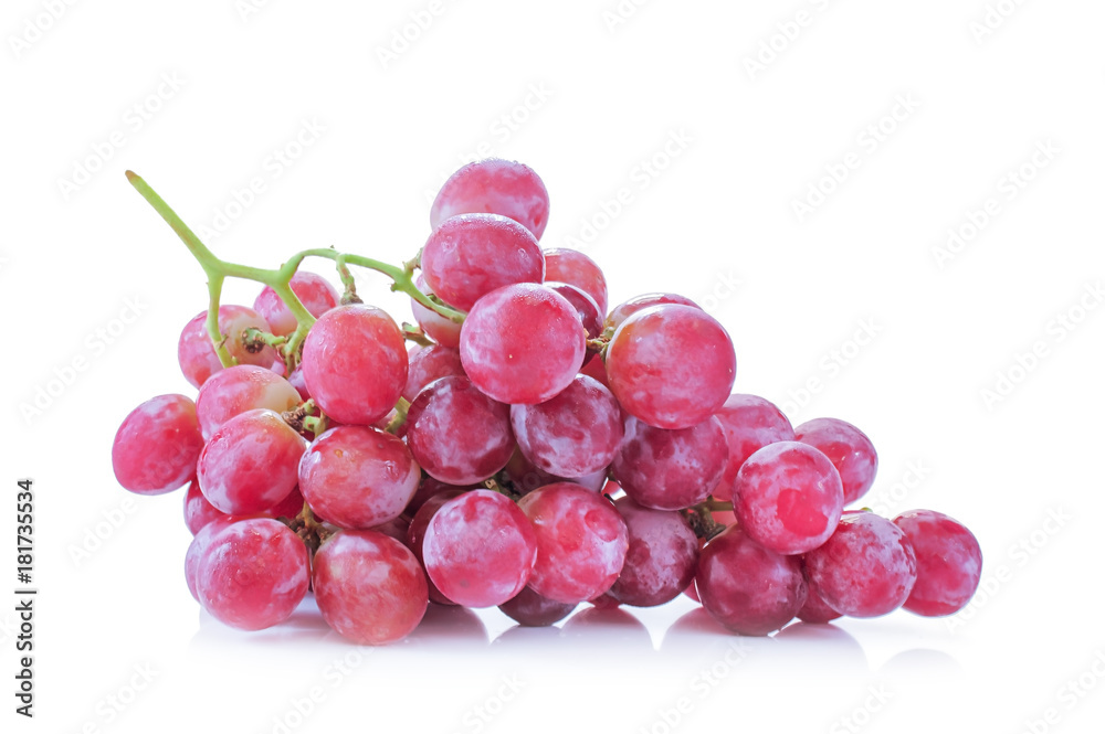 red grapes isolated on white background red grapes isolated on white background