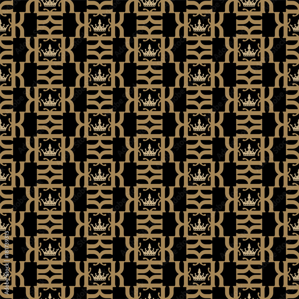 Fototapeta premium Seamless damask wallpaper vector