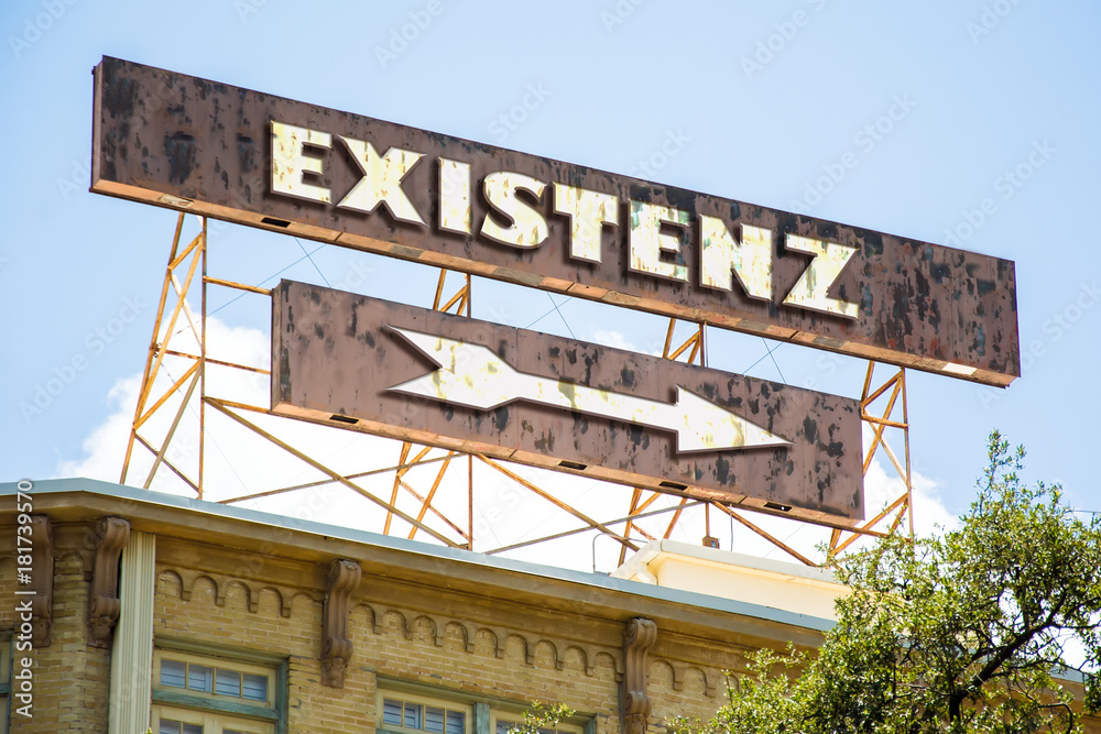 Obraz premium Schild 295 - Existenz