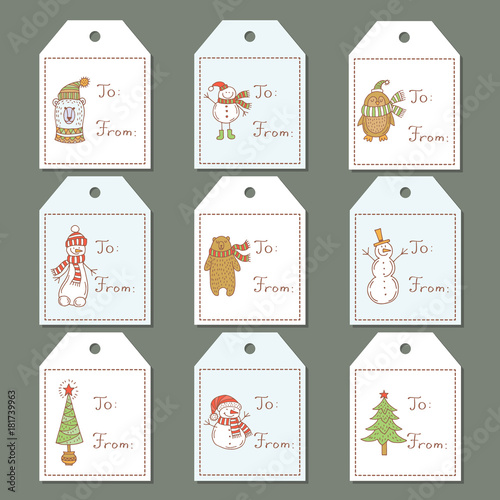 Labels for the Christmas theme