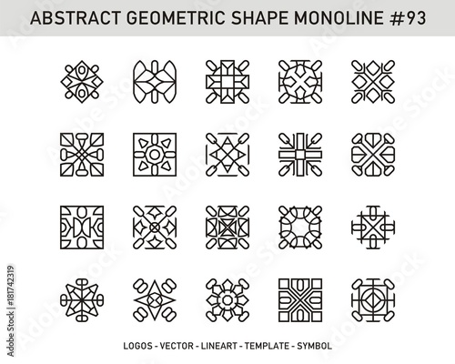 Geometric shapes set. Universal simple decorative forms for pattern seamless