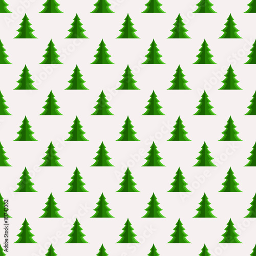 Christmas seamless pattern with geometrical fir-trees. © Andrey