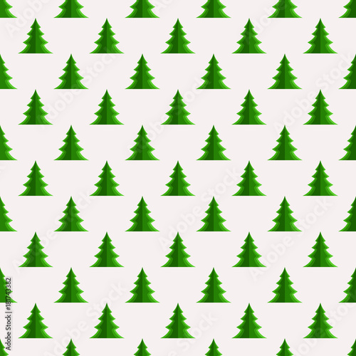 Christmas seamless pattern with geometrical fir-trees.