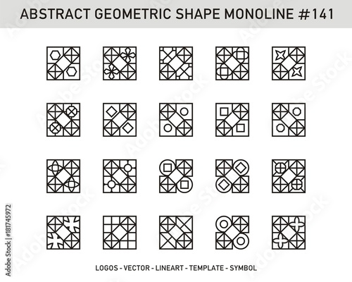 Geometric shapes set. Universal simple decorative forms for pattern seamless