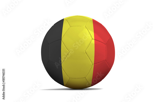 Soccer ball with team flag  Russia 2018. Belgium