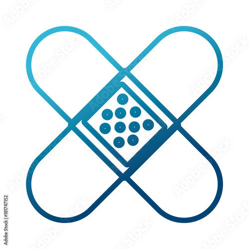 Medical bandages crossed icon vector illustration graphic design