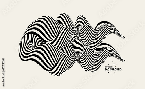 Abstract design element. Optical art. Vector illustration.