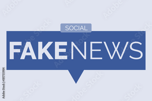Fake news speech bubble isolated on light blue background vector illustration vector