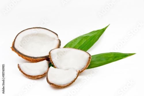Ripe coconut open