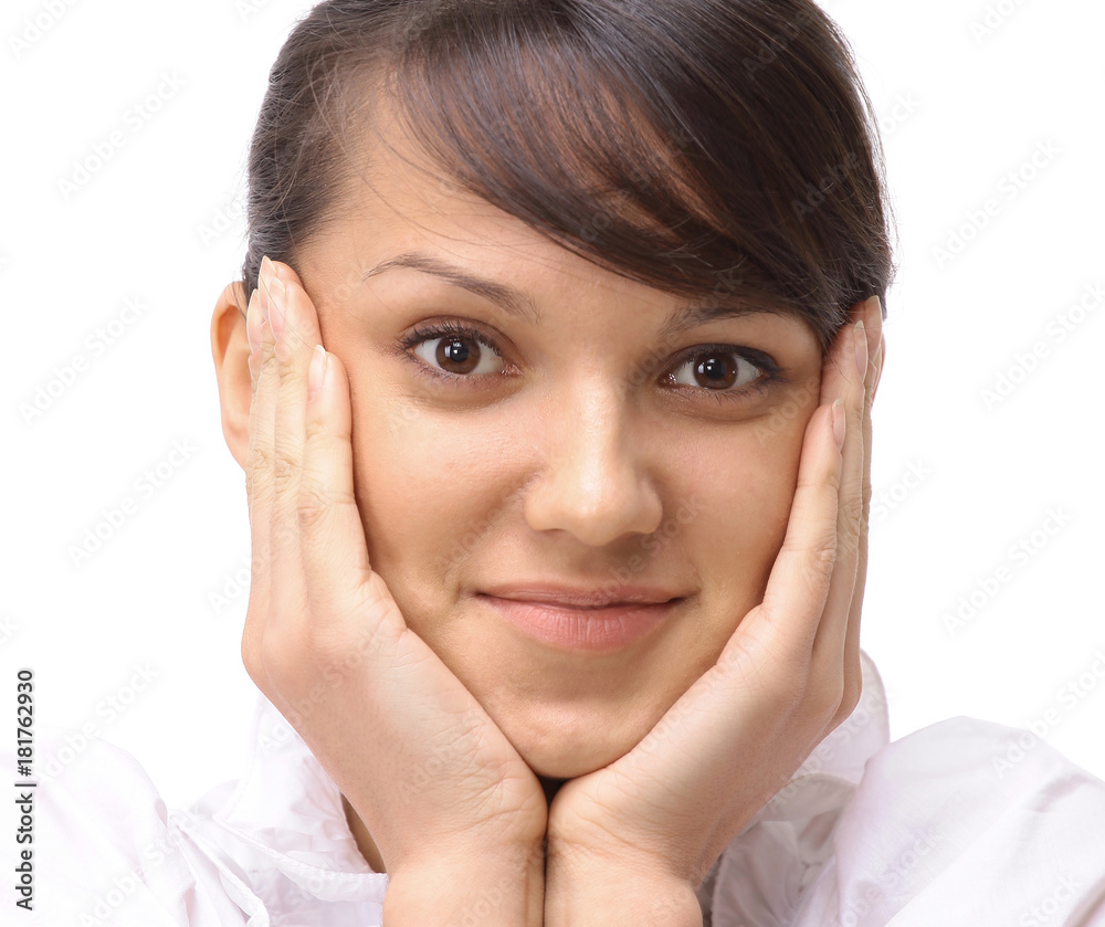 face of a successful young business woman face of a successful young business woman