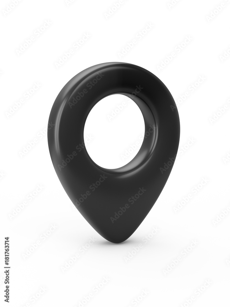Black map pointer isolated on white background Black map pointer isolated on white background