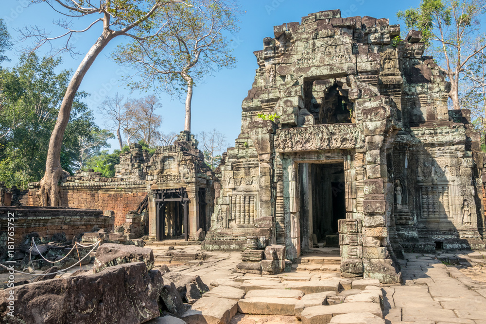 Old temple ruins close to Angkor Vat, Siem Reap Cambodia