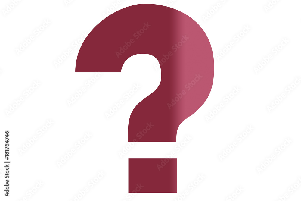 Signo de interrogación rojo. Signo de interrogación rojo.