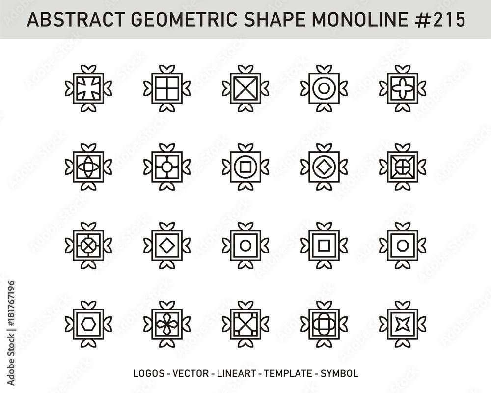 Modern Geometric set. Artline shapes. Stock vector Design.