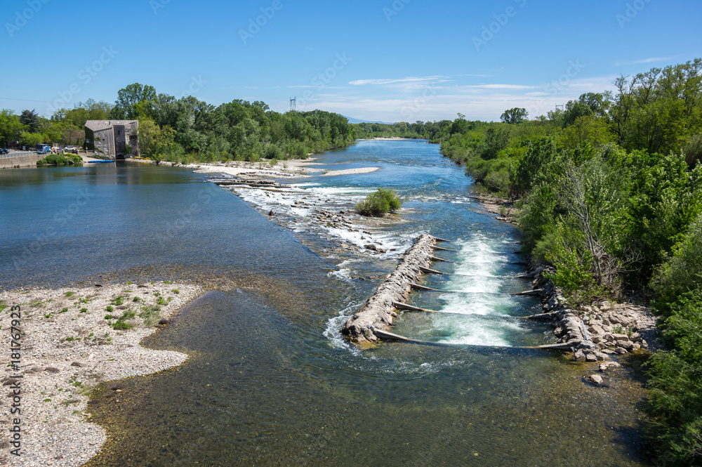 Obraz premium Panoramic view of Ardeche river