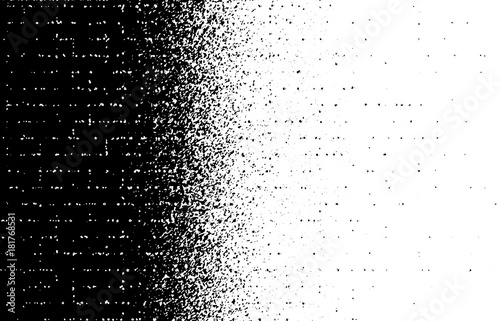 Vector halftone gradient pattern made of dots with randomized circles. Vector.