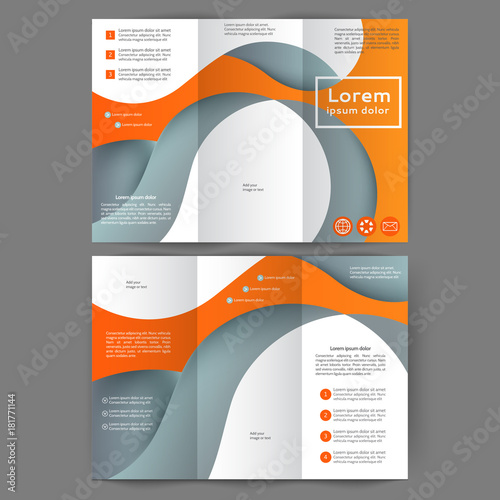 Color tri fold business brochure