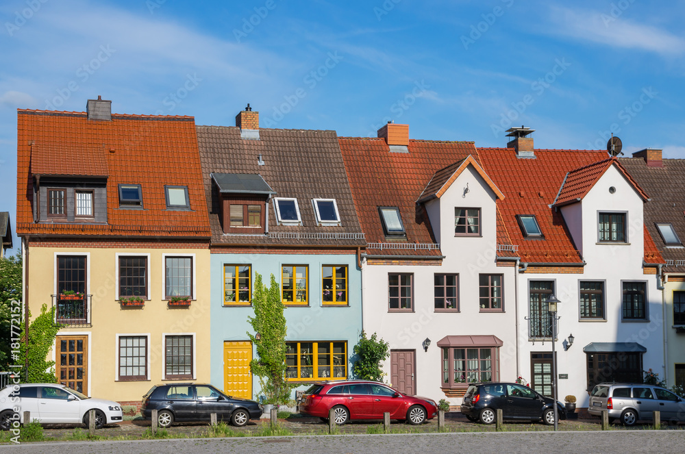 Town houses. Rostock, Germany StockFoto Adobe Stock