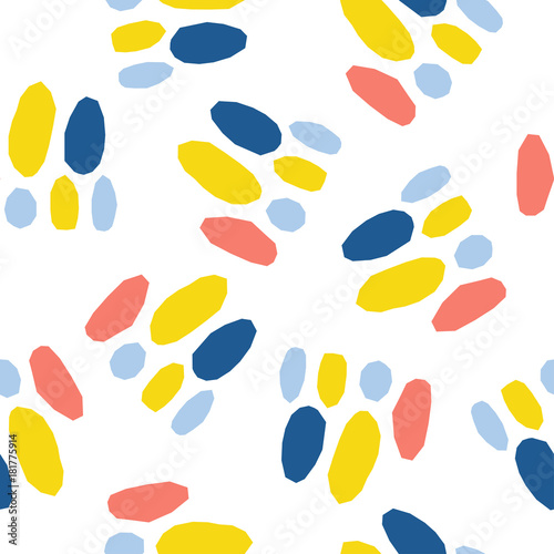 Abstract handmade umbrella and drop seamless pattern background. Childish handcrafted wallpaper for design card, baby nappy, diaper, scrapbook, holiday wrapping paper, textile, bag print, t shirt etc.