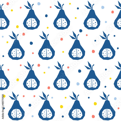 Abstract handmade umbrella and drop seamless pattern background. Childish handcrafted wallpaper for design card, baby nappy, diaper, scrapbook, holiday wrapping paper, textile, bag print, t shirt etc.