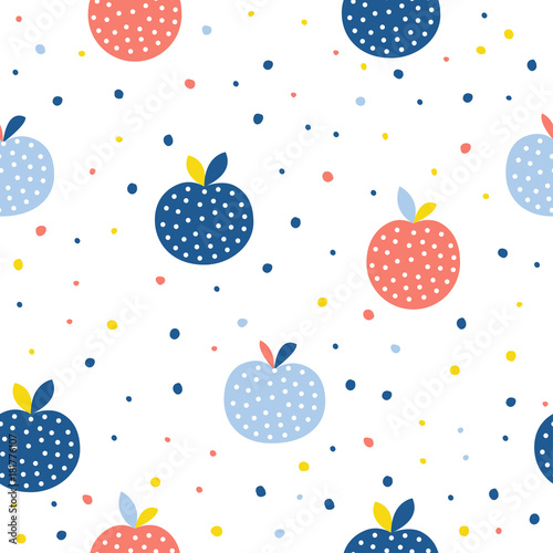 Abstract handmade umbrella and drop seamless pattern background. Childish handcrafted wallpaper for design card, baby nappy, diaper, scrapbook, holiday wrapping paper, textile, bag print, t shirt etc.