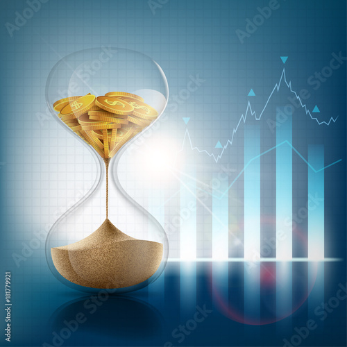 Financial graph and chart