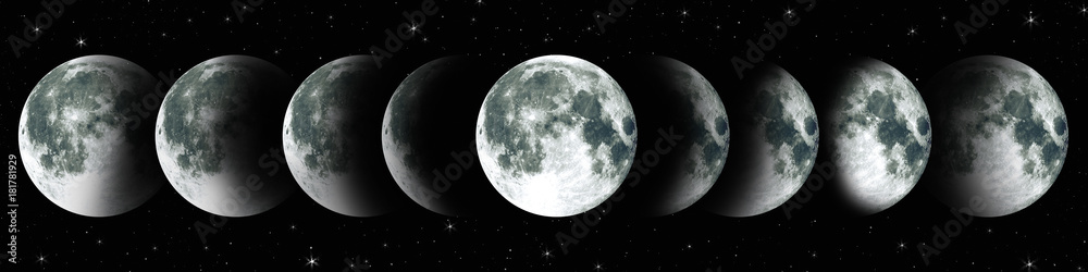 Fototapeta NASA. Cykl księżyca.