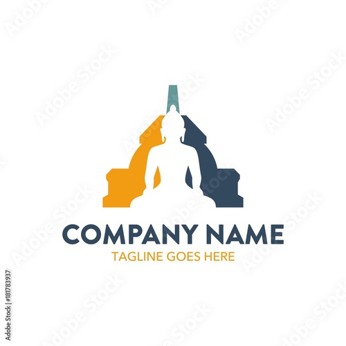 buddha logo template. illustration. vector. editable