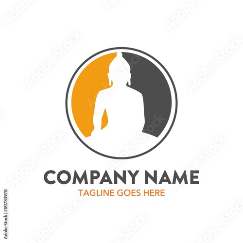 buddha logo template. illustration. vector. editable