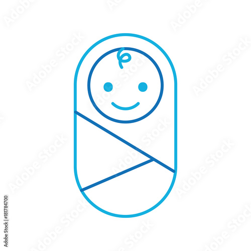 baby wrapped in blanket clothes healthcare vector illustration