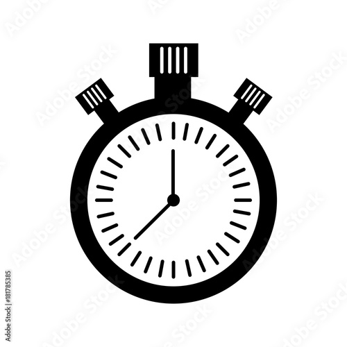chronometer countdown speed timer object icon vector illustration