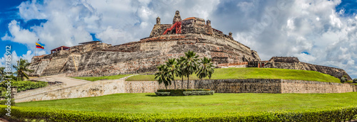 fortified castle of san felipe in the city of cartagena de indias photo
