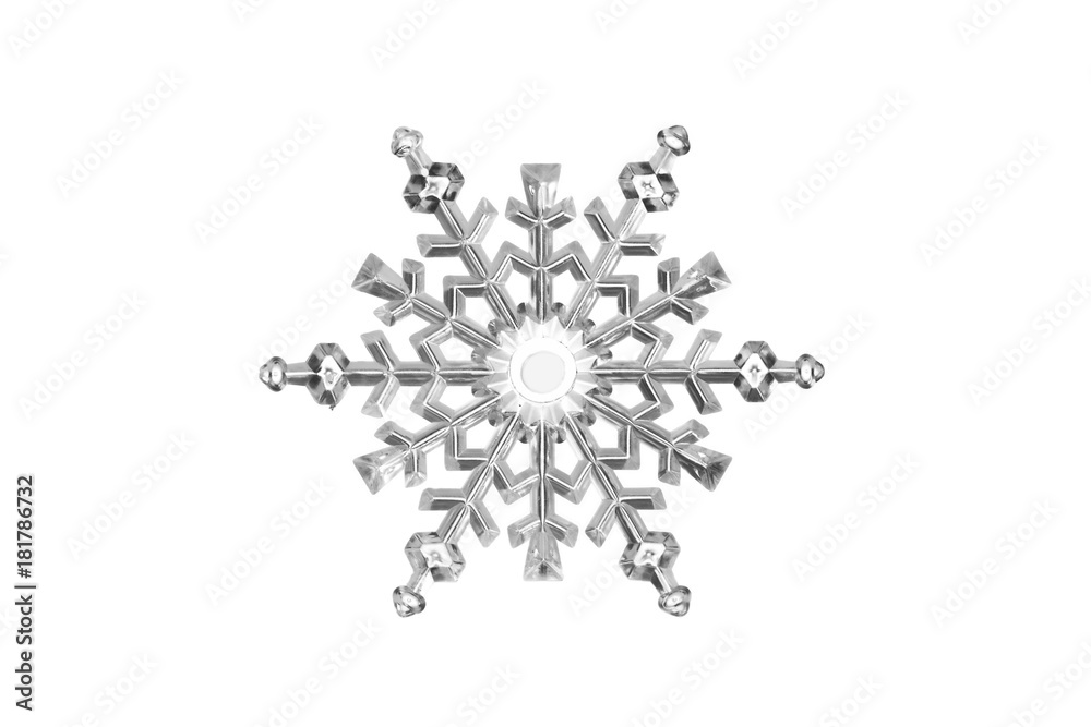 Blue snowflake, isolated on white background Blue snowflake, isolated on white background